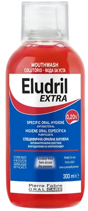 ELUDRIL burnos skalavimo skystis EXTRA 0,2 %, 300ml kaina