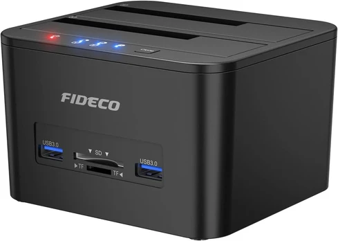 FIDECO diskų prijungimo stotelė SATA HDD ir SSD, USB 3.0, 36 TB, YPZ04-S2HC
