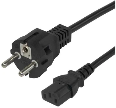 Maitinimo laidas DELTACO CEE 7/7 - C13, 3,0m, juodas / 1902304