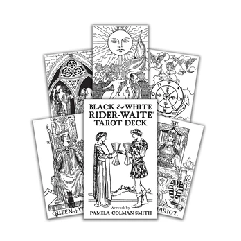 Juodas & Baltas Rider-Waite® Tarot kortos