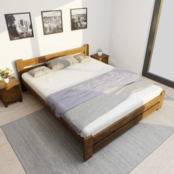 Lova su čiužiniu HARMONIJA RS 200x200 Ąžuolas
