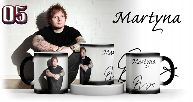 Magiskas puodelis Ed Sheeran + vardas + dėžutė