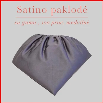 Satino paklodė su guma - 160x200+20cm.