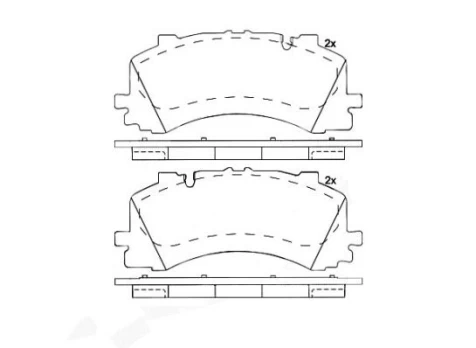 Stabdžių trinkelių rinkinys, diskinis stabdys BREMBO P85170