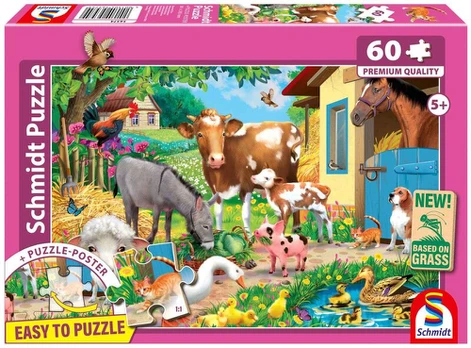 Dėlionė 60 el. Ūkio gyvūnai Schmidt Games