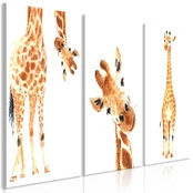 Artgeist Paveikslas - Funny Giraffes (3 Parts) kaina