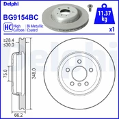 Stabdžių diskas BG9154BC kaina