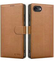Rudas atverčiamas dėklas Apple iPhone 16E telefonui "Tech-Protect Wallet"