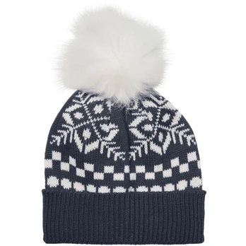 Kepurė moterims, Mėlyna, VMSNOWFLAKE PATTERN