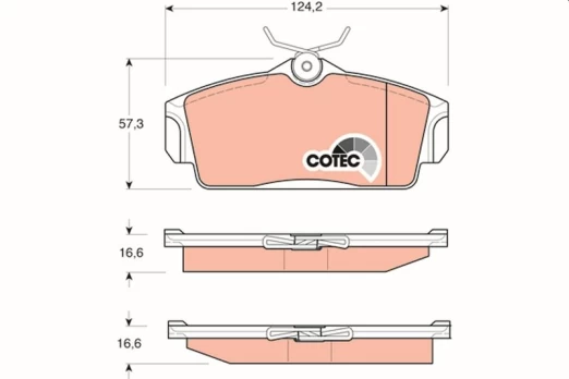 TRW GDB3168 Brake pad set