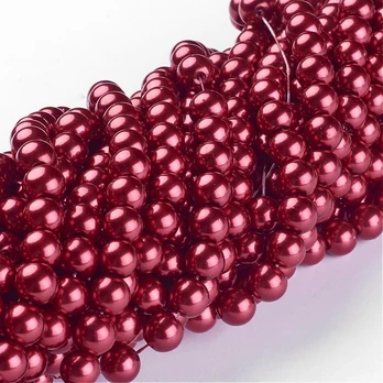 Stikliniai perliukai 8 mm 1 gija