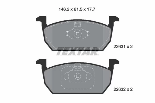 TEXTAR 2263101 Brake pad set