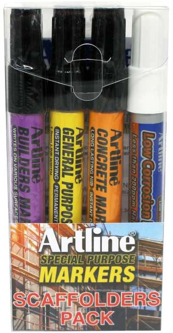Marker Artline Scaffolders Kit 4-pack