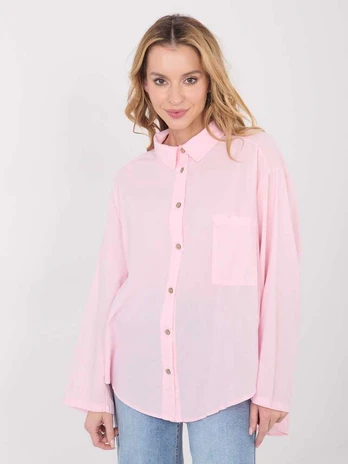 Palaidinė moteriška oversize šviesiai rožinė