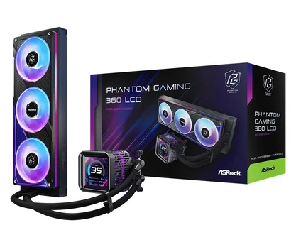 CPC ASRock Phantom Gaming 360 LCD Juodas