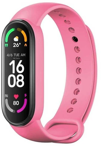 Oem Dirželis silikonowy do XIAOMI Mi Band 5 / 6 / 7 rožinis (37)