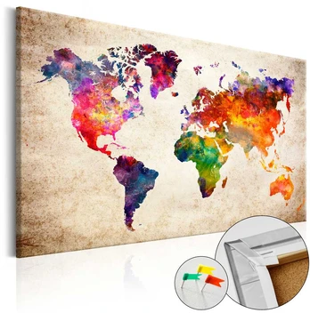 Artgeist Kamštinis paveikslas - Colourful Universe [Cork Map]