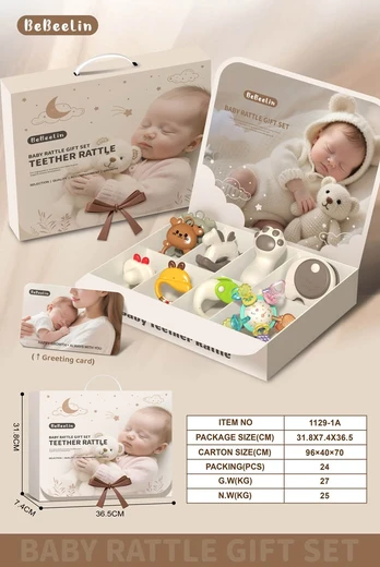 Gift Set of Teethers and Rattles for Newborns