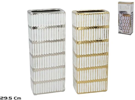 Keraminė vaza 12 x 7,5 x 29,5 cm, 2 rūšių, DECORLIFE