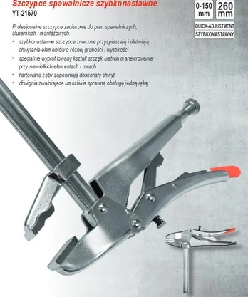 YATO SUVIRINIMO UŽSPĖJIMAS 150mm 21570