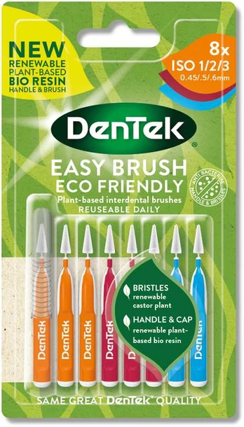 DenTek Eco Easy tarpdantų šepetėliai 8 vnt.
