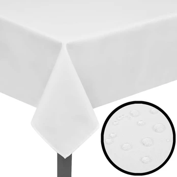 5 staltiesės, baltos, 220 x 130 cm