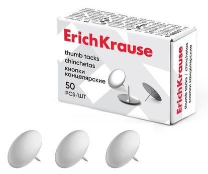 Smeigtukai, ErichKrause, 7mm, 50 vnt., metaliniai