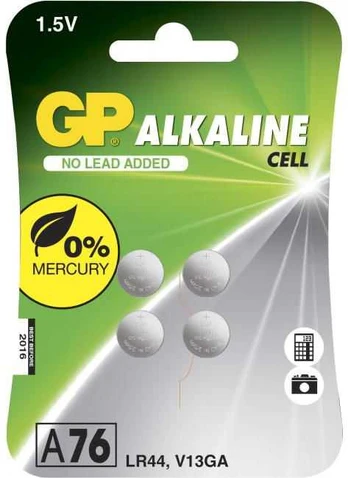 GP Battery GP Bateria Cell LR44 4 vnt.