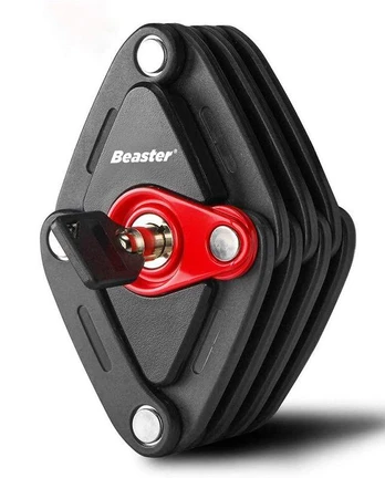 Dviračio spyna Beaster BS310LC, juoda, 120 mm, 2 vnt.