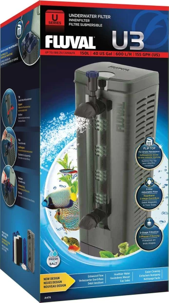 Fluval - Internal Filter U3 600L/H For Aquariums