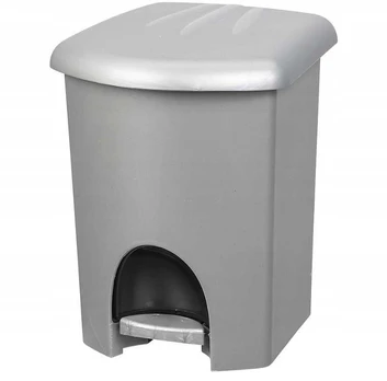 Šiukšliadėžė Plast Team, pilka, 16 l, 38.5 cm x 32 cm