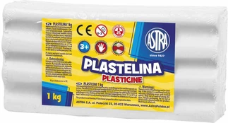 Plastelina Astra 1kg balta kaina