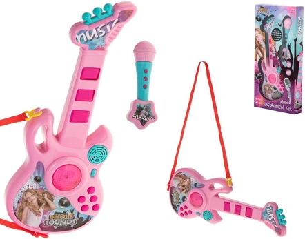 Žaislinė elektrinė gitara su mikrofonu, Rose