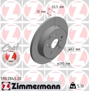 Stabdžių diskas ZIMMERMANN 590.2845.20 kaina