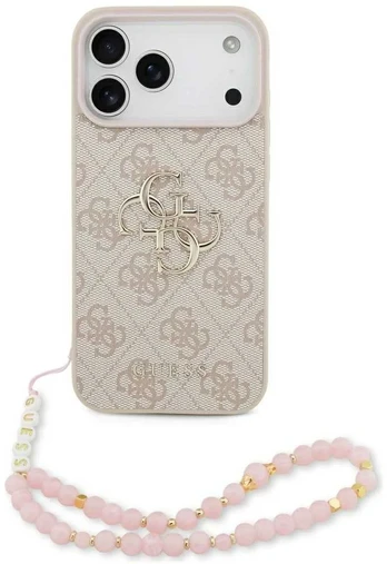 Dėklas Guess 4G Strap 4G Classic Logo do iPhone 17 Pro Max rožinė