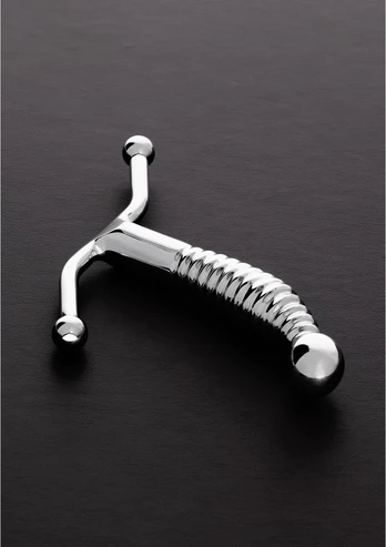 Sinner Gear Ribbed Intimate Massager Black Anatomical Design 12.5 cm