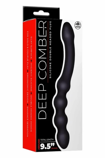 NMC 9.5 Inch Silicone Double Headed Plug Black - Ergonomic Design