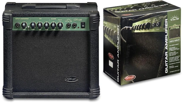 Elektrinės gitaros kubas + DIGITAL REVB 15W Stagg 15 GA DR EU