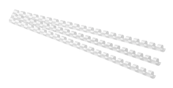 Įrišimo spiralės FOROFIS, 10mm, plastikinės, 100 vnt., baltos sp.