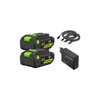 Akumuliatoriai Greenworks K2D8DEAA1; 24 V; 2x4,0 Ah akum.