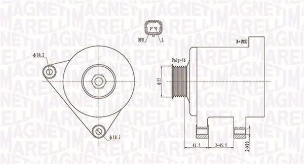 Kintamosios srovės generatorius MAGNETI MARELLI 063731741010