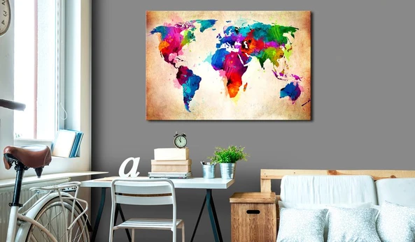 Artgeist Kamštinis paveikslas - Colourful Ranger [Cork Map] 60x40