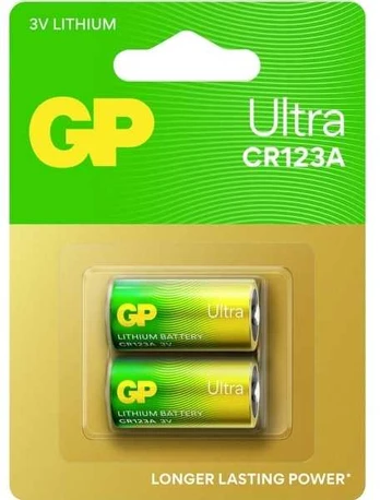 GP Battery GP Ultra Lithium Baterija CR123A, 3V, 2-pack
