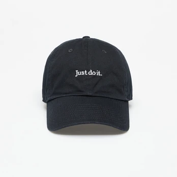 Nike Club Unstructured Just Do It Cap Black/ White - Dydis M/L (FB5370-010 Kitos kepurės)