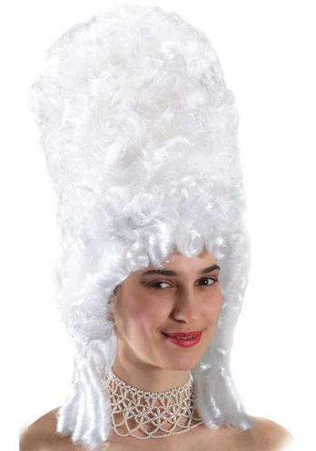Perukas "Madam Pompadour" baltas