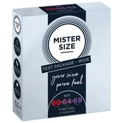 Prezervatyvai Mister Size Wide Test Package, 60 - 69 mm, 3 vnt. kaina