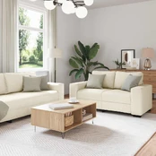 2 dalių sofa su pagalvėlėmis iš lino kaina