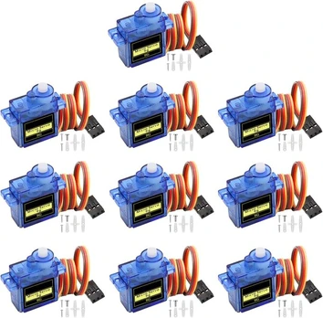 YUNIQUE GREEN-CLEAN-POWER – 10x Micro 9G servomotoriai – RC modeliui, Arduino, Raspberry Pi