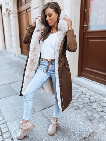 Ruda ilga moteriška striukė Harpe