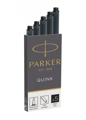 Rašalo kapsulės "Parker" ilgos 5vnt juod